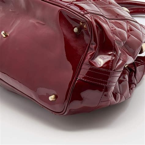 burberry red patent leather purse|Burberry black leather handbags.